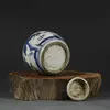 Republic Chinese Blue and white Porcelain hand painted Pine bamboo Jar pot 4.1" vase 5