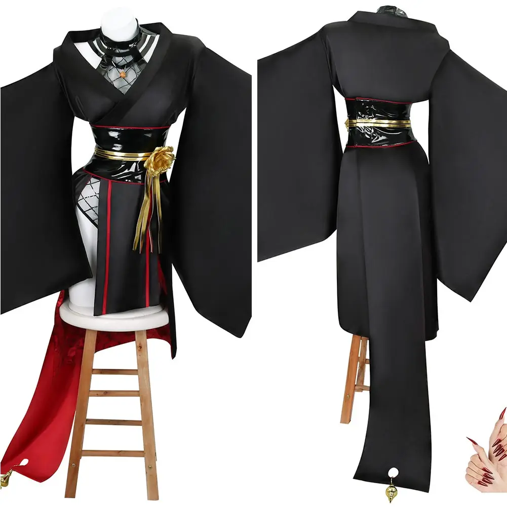 

Anime Yor Forger Cosplay Kimono SPY Cos FAMILY Costume Dress Belt Earings for Adult Women Outfits Halloween Carnival Party Suit