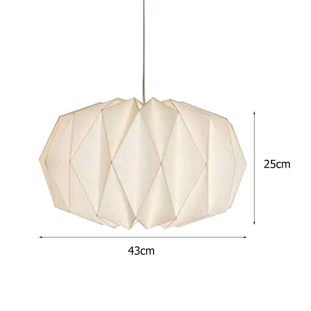 Paper Lantern Shade Nordic Style Chandelier Lamp Shade Creative Hanging Lamp Cover Origami Pendant Lampshade Living Room Decor