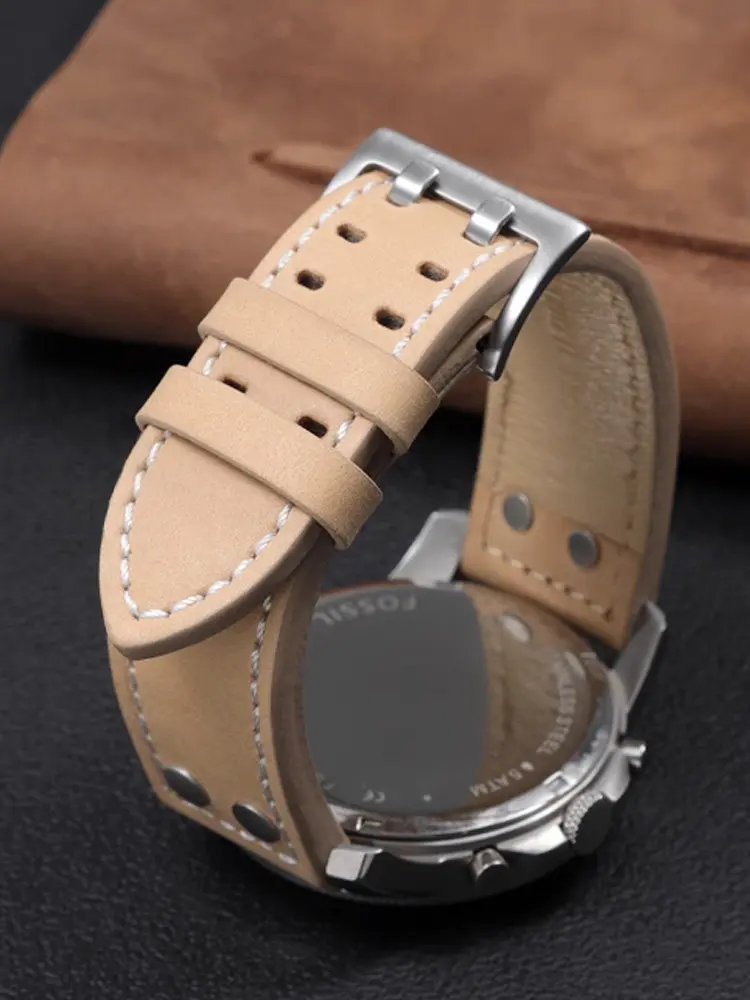 Premium Leather Watch Strap for Men's Timepieces - Fits Hamilton Khaki Aviation Series