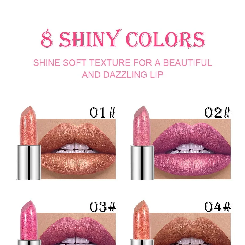Diamond Pearlescent Lipstick Velvet Matte Long Lasting Waterproof_voghion.com