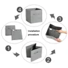 Foldable Storage Box Non-woven Clothes Fabric Bin Collapsible Cube Closet Drawers Organizer With Handle for Clothes,Sundries Box 4