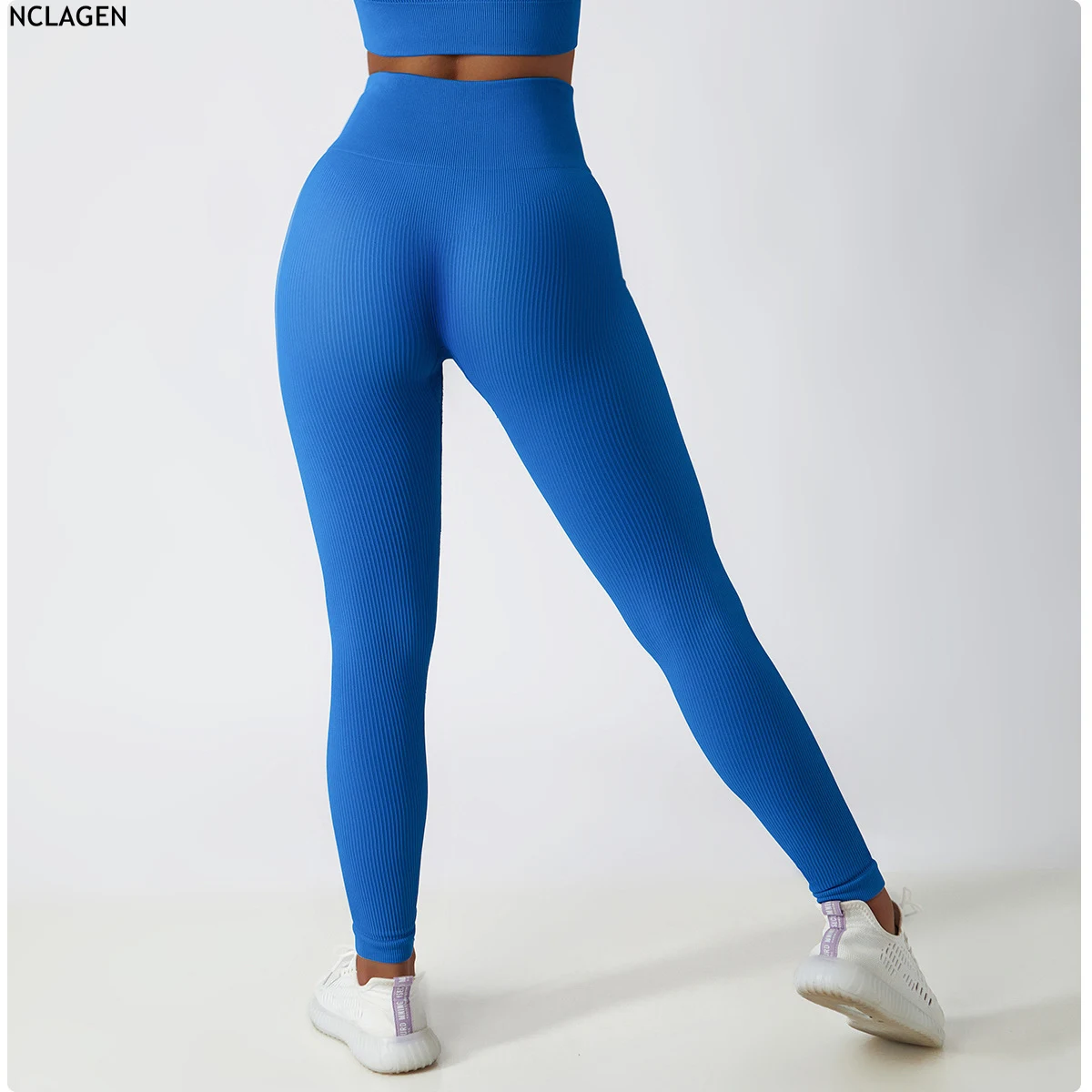 

NCLAGEN Yoga Pants High Waist Hip Lifting Sports Tights Running Fitness Seamless Leggings GYM Sexy Elastic Crazy Workout bottoms