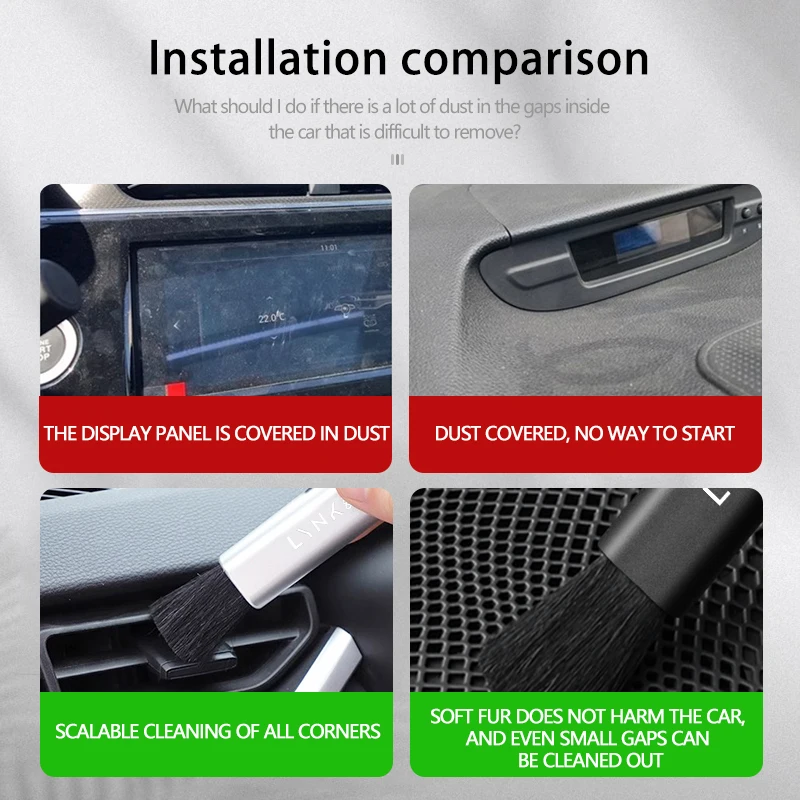 Car Cleaning Detailing Brush Interior Air Outlet Dashboard Tool For LYNK&CO 01 02 Hatchback 03 Phev 05 Phev 06 09