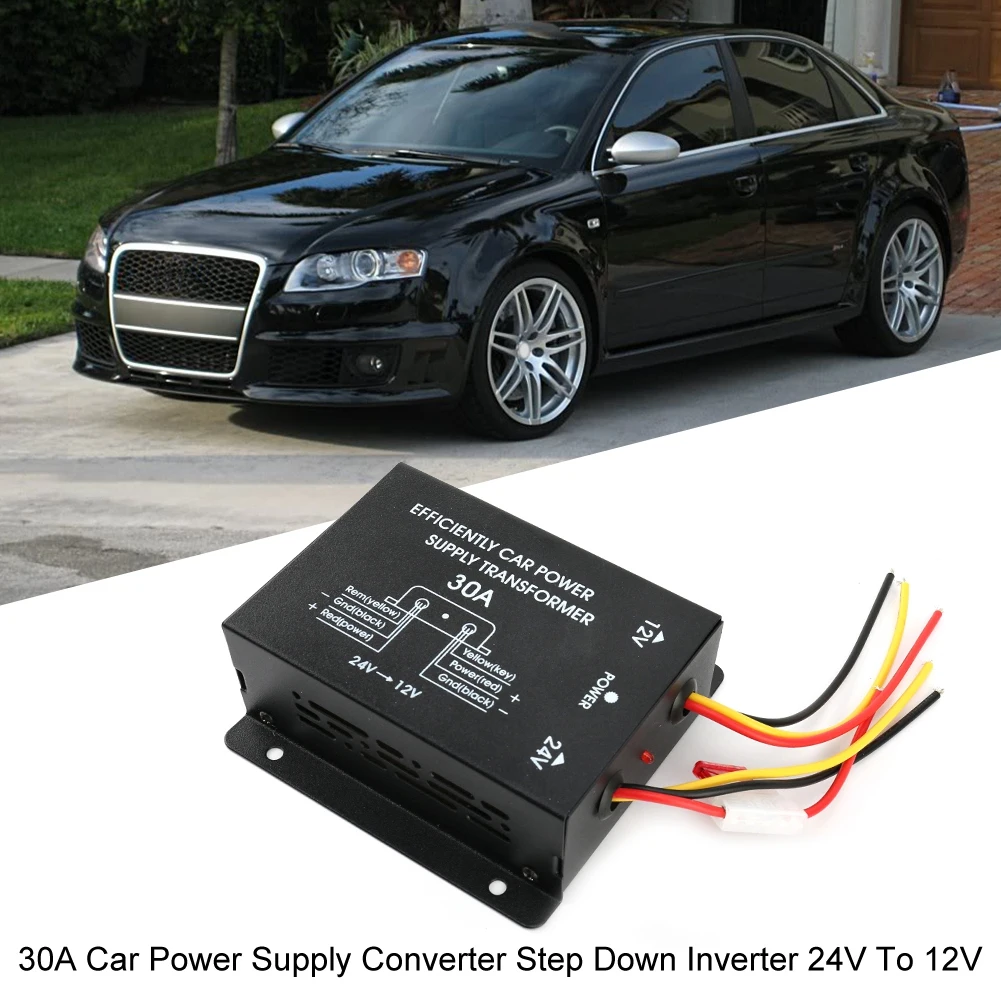 30A Car Power Supply Converter 24V To 12V Overload Protection Step Down Inverter car converter inverter car inverter car power converter vehicle inverter power inverter
