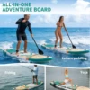 11FT/11.5FT Inflatable Stand Up Paddle Board for Adults & Youth, Wide Stable Non-Slip EVA Deck SUP with Paddle, Hand Pump & Carry Bag, All-Skill Level Paddle Board for Water Sports