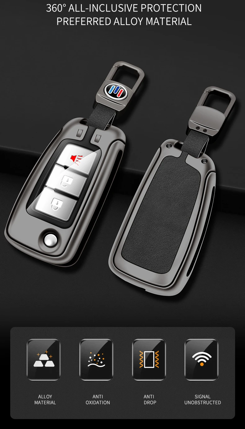 Custodia per chiave a scatto per auto in pelle di metallo Shell per Nissan Qashqai J11 X-trail Murano MAXIMA ALTIMA Juke Protector Fob accessori - Sc6dd4fe682874028bfc03d0b0c0cfbe3A