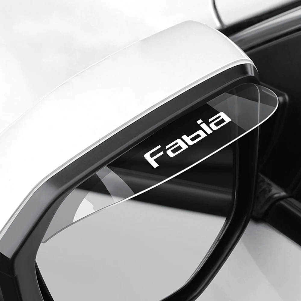 Transparent Car Rearview Mirror Rain Eyebrow for Skoda Fabia 1 2 3 MK1 MK2 MK3 6Y ac 6Y2 6Y3 6Y5 NJ NJ3
