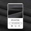 9 Color Men's Cotton Casual Pants Elastic Waist Slim Straight Solid Color Business Trousers Four Seasons Brand Male Clothes 2