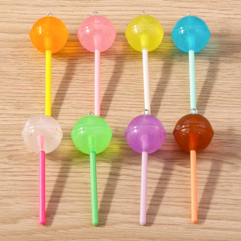 Tusember 10Pcs 수제 보석 만들기를위한 다채로운 귀여운 수지 달콤한 롤..