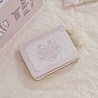 PU Leather Money Coin Purse Simple 2 Folds Credit Card Holoder Cute Card Wallets for Girls Students Gift 1