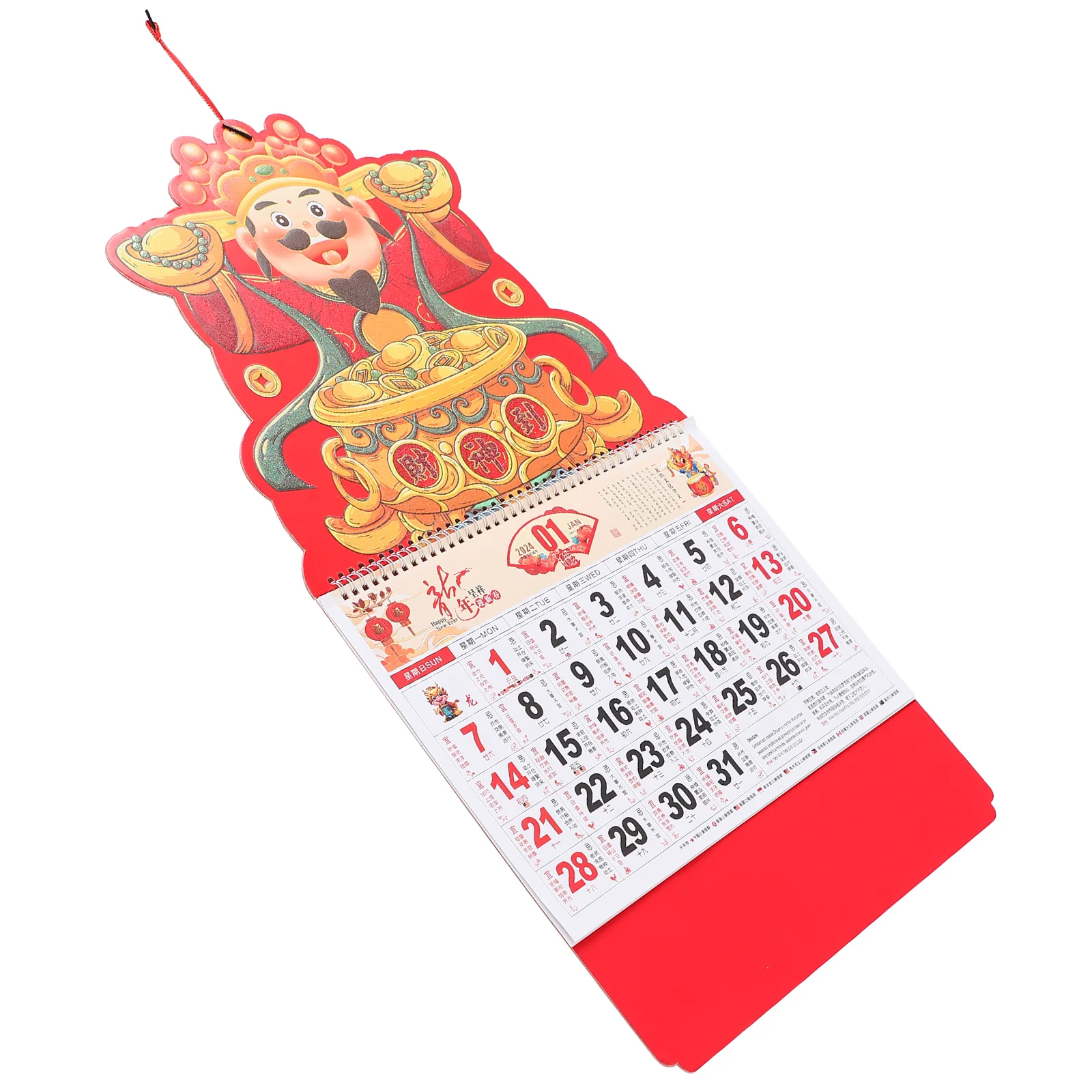 2024 Year of The Dragon Wall Calendar Traditional Daily Delicate Hanging Lunar Clear Printed office decore year dragon calendar 2024 new delicate the wall monthly large paper tradition chinese durable