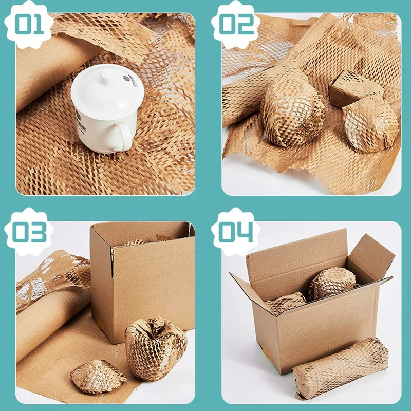 Hysen Wood Packaging Paper Honeycomb Kraft for Online Shopping Packaging  Degradable Composted Kraft Cushioning Paper - AliExpress