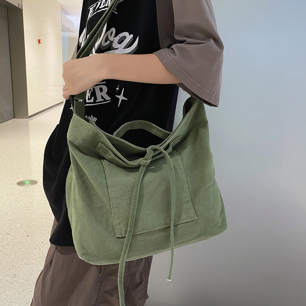 Canvas Hobo Bag, Shoulder Bag Unisex Canvas Crossbody Bag With Zipper And  Adjustable Strap Handbag Large Tote Bag