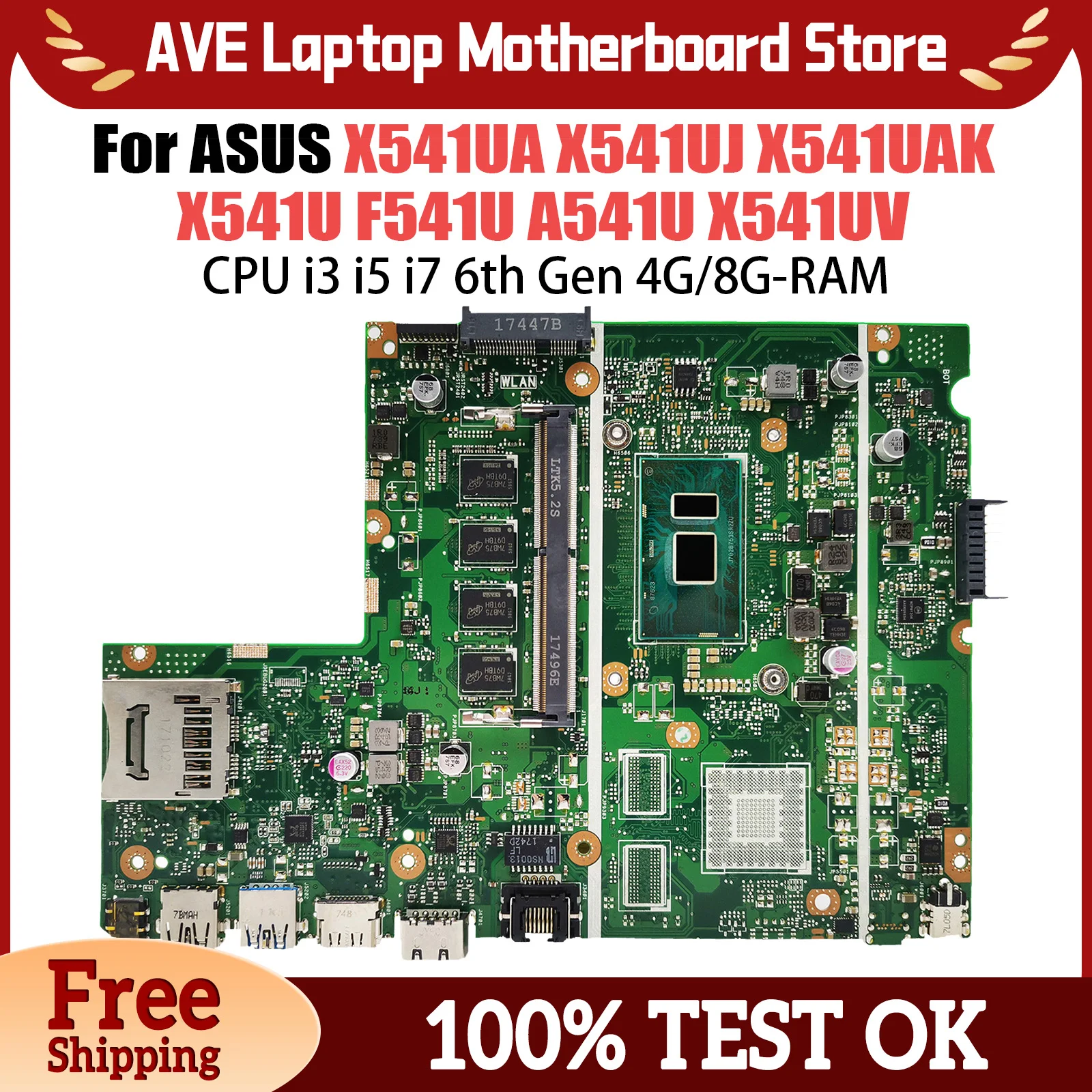 For ASUS X541UJ X541UAK X541U F541U A541U X541UV X541UVK