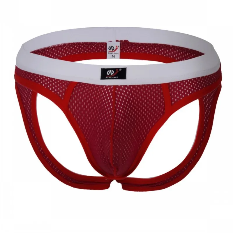 Men's underwear sexy mesh breathable back open hip briefs mens crotchless underwear  men underwear sexy