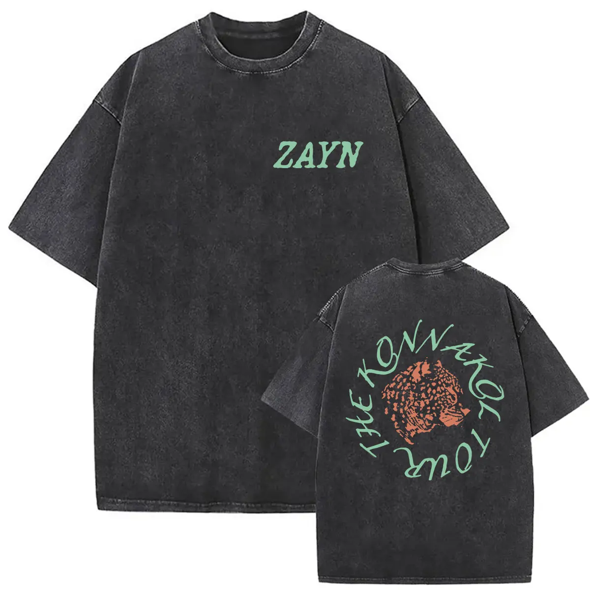 Zayn Malik The KONNAKOL Tour 2026 Vintage Washed T-Shirt für Herren und Damen, Sommer, hochwertige T-Shirts mit O-Ausschnitt, modisches, übergroßes T-Shirt