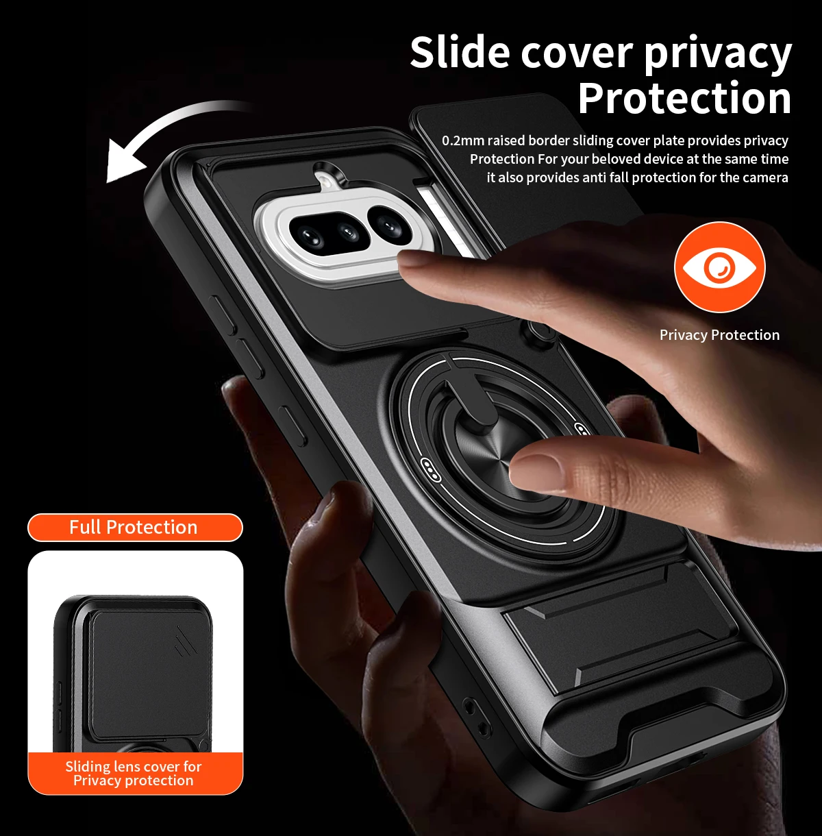 Durable Kickstand Case with Camera Lens Protection