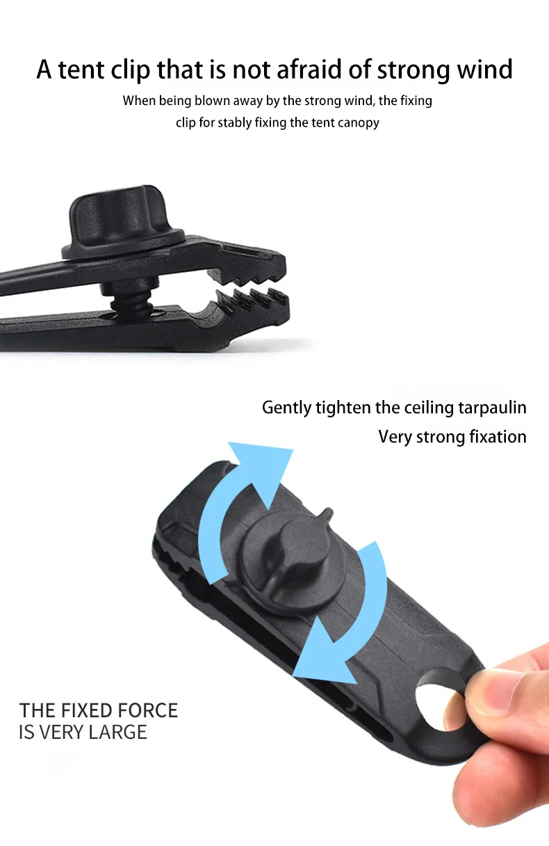 Mailio 5 stücke Zelt Baldachin Clip Winddicht Spezielle Shark Zahn Design Outdoor Befestigung Haken Schnalle für Outdoor Camping Zubehör