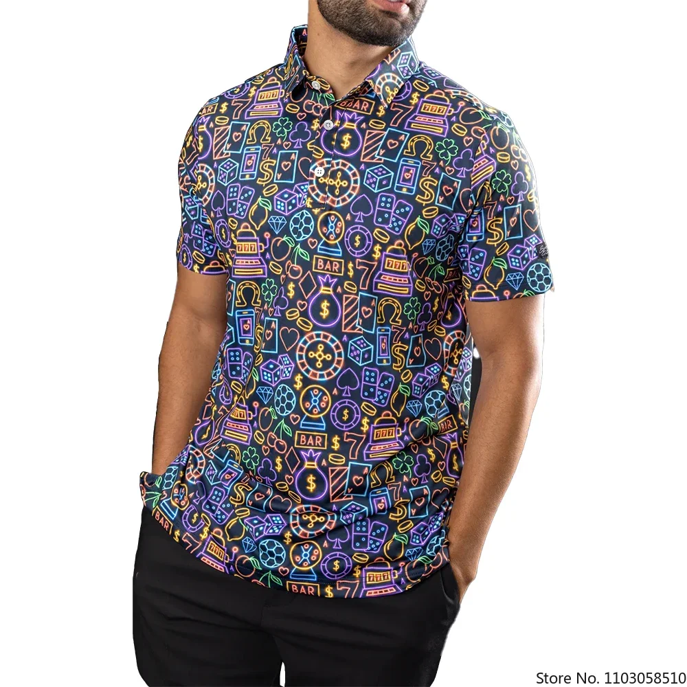 Summer Business Attire Men's Outdoor Sports POLO Shirt Golf Shirt Casual Versatile Printed T-shirt F1 Racing Shirt Fashion Trend 5
