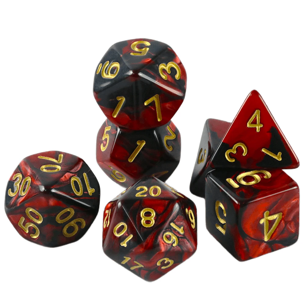 7pcs DND Polyhedral Dice Double-color Dice with A Bag for Board Game DND RPG Role Playing Game Accessories Sc6ddebe5acd74fa4947644629d14e6098