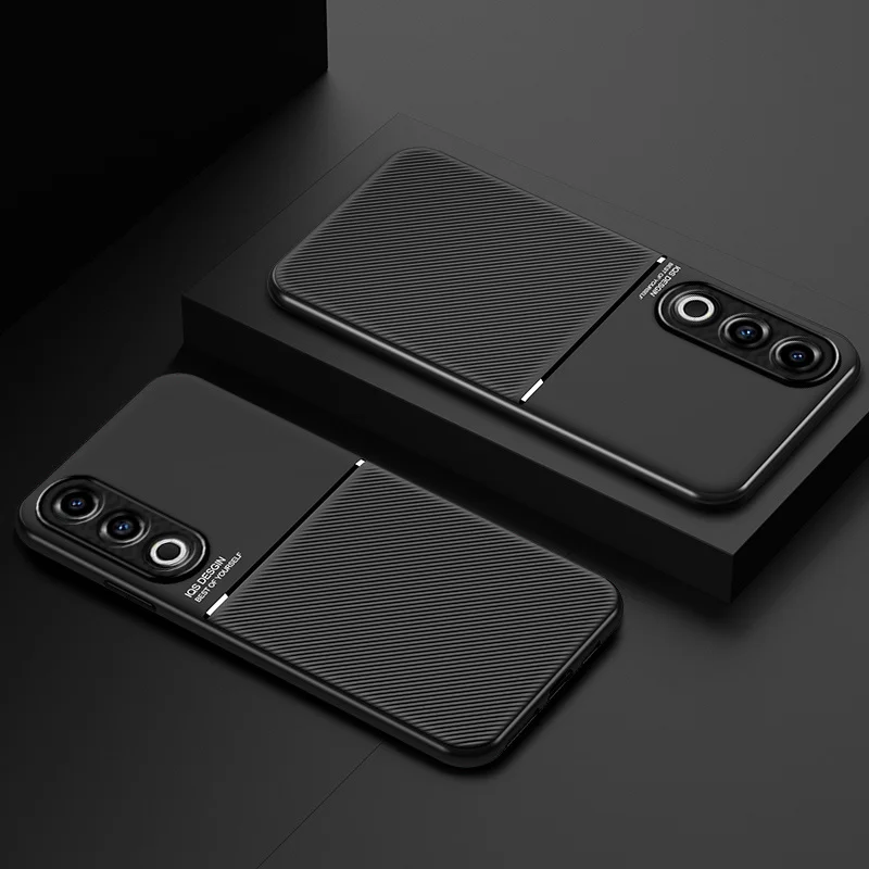 Car Magnetic Silicone Phone Case with Leather Texture