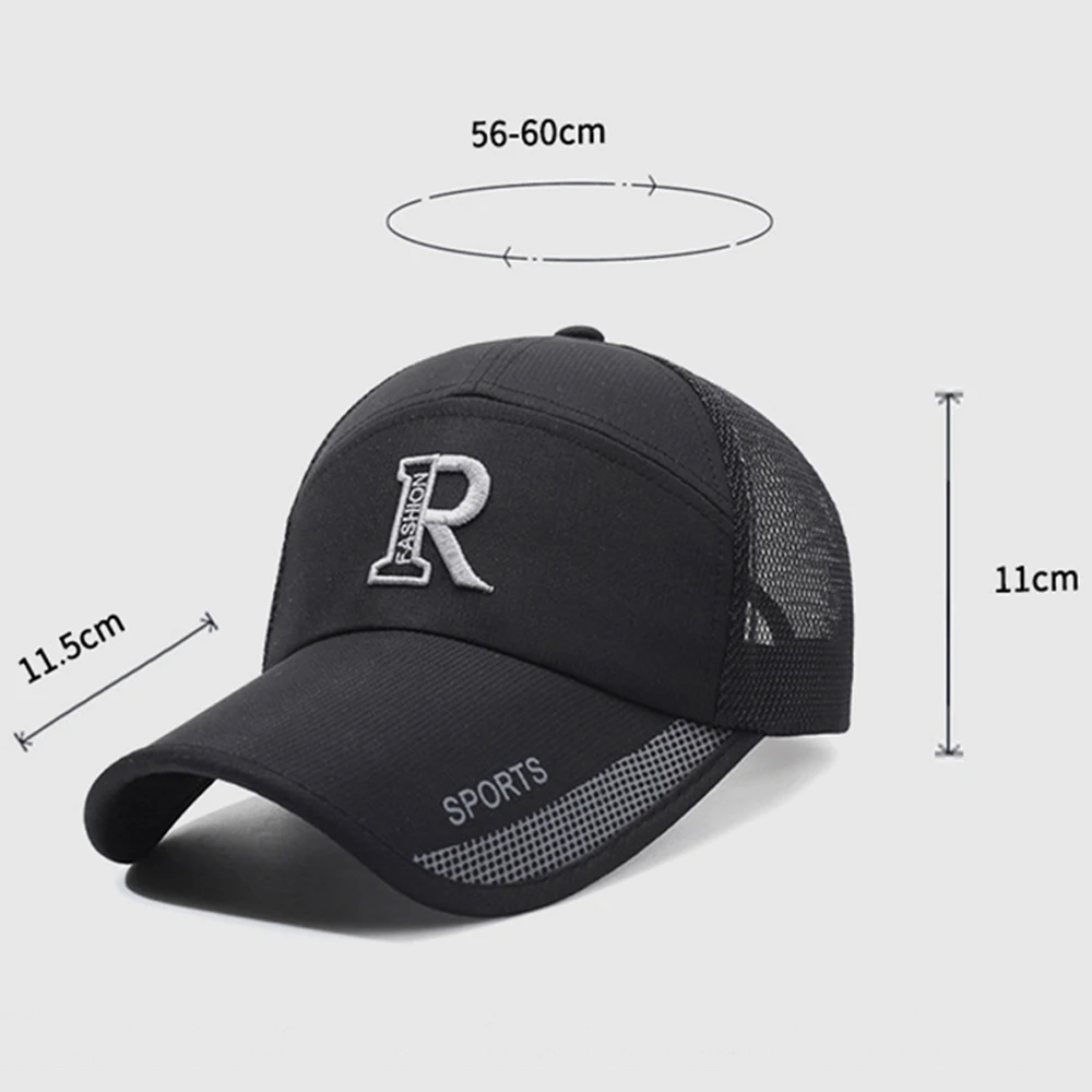 FS 2025 Black Thin Mesh Baseball Cap For Women Summer Breathable Long Brim Trucker Hats Outdoor Sports Men Hat Gorras Hombre 6
