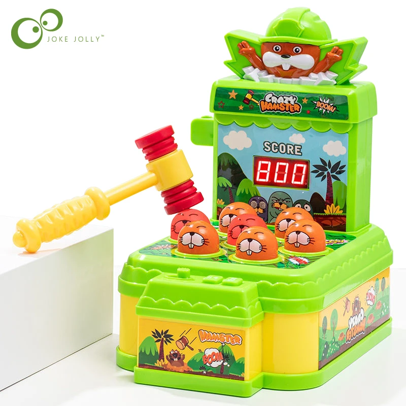 Large Whack-a-mole Game Machine Scoring Educational Toy Gift 만화 귀여운 두더지 치기  게임 콘솔 멀티 플레이어 대화 형 게임 소년 소녀 생일 선물 빛나는 소리 배터리 시작 Xpy - Vocal Toys -