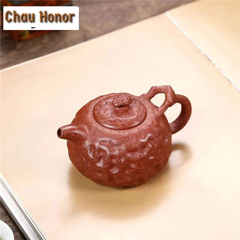 180ml Authentic Yixing Purple Clay Teapot Handmade Gongchun Pot Raw Ore Downhill Mud Kettle With Infuser Zisha Teaset Accessorie