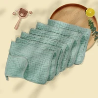 6 Pcs/Set Baby Towel 100% Cotton Soft Farbic Washable Reusable Solid Colors Kid Face Wash Wipe Hand Newborn Stuff Handkerchief