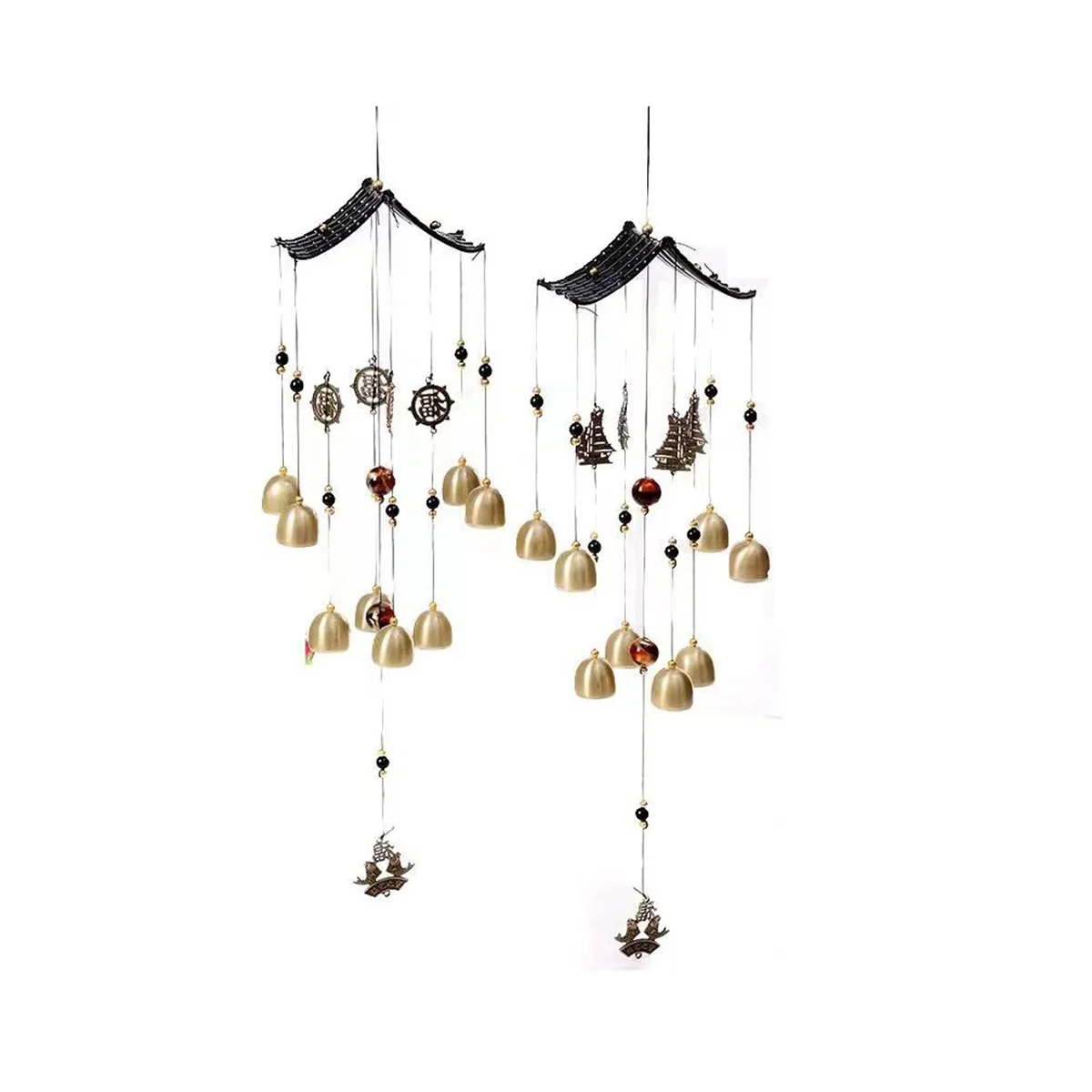 

2Pcs Vintage Decor Bells Hanging Metal Wind Chime Bell Windchimes Garden Hanging Wind Bell for Room Door Window