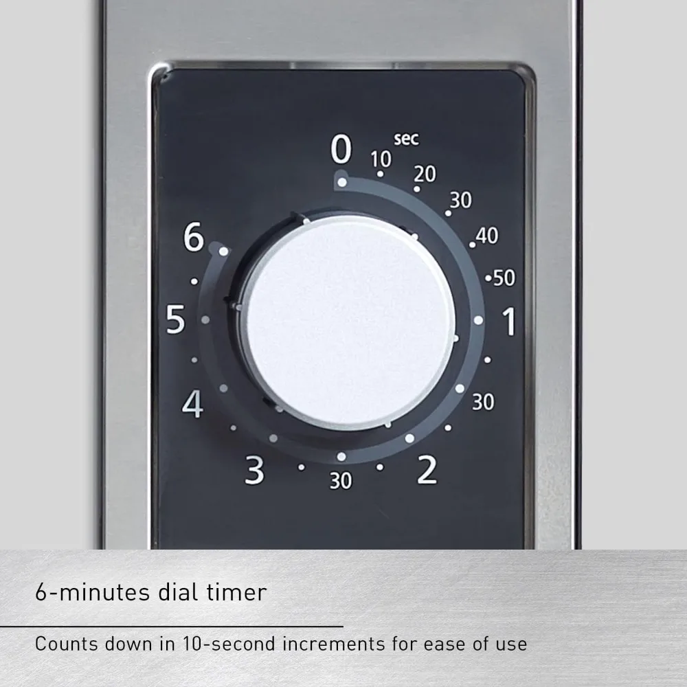 NE-1025F Compact Light-Duty Countertop Commercial Microwave Oven with 6-Minute Electronic Dial Control Timer, Bottom Energy 5