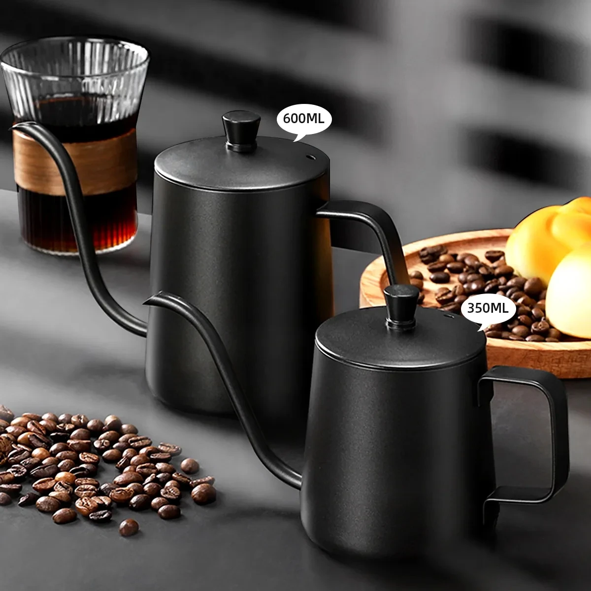 600ML Pour Over Coffee Kettle Gooseneck Kettle Spout Coffee Pots Drip Maker Long Narrow Stainless Steel Pour coffee pot coffee kettle pour over coffee maker