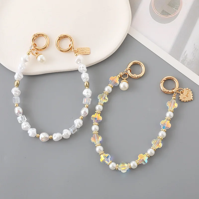 

Baroque Pearl Handheld Chain Luggage, Mobile Phone Bead Decoration, Handmade Chain, Mobile Phone Rope Accessories