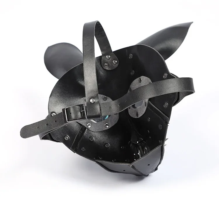 Hasen maske Halloween Maske drei dimensionale Steampunk Hase Karneval Leder maske Pu Kaninchen Cosplay Masken 3D Kaninchen Maske – Detail 12