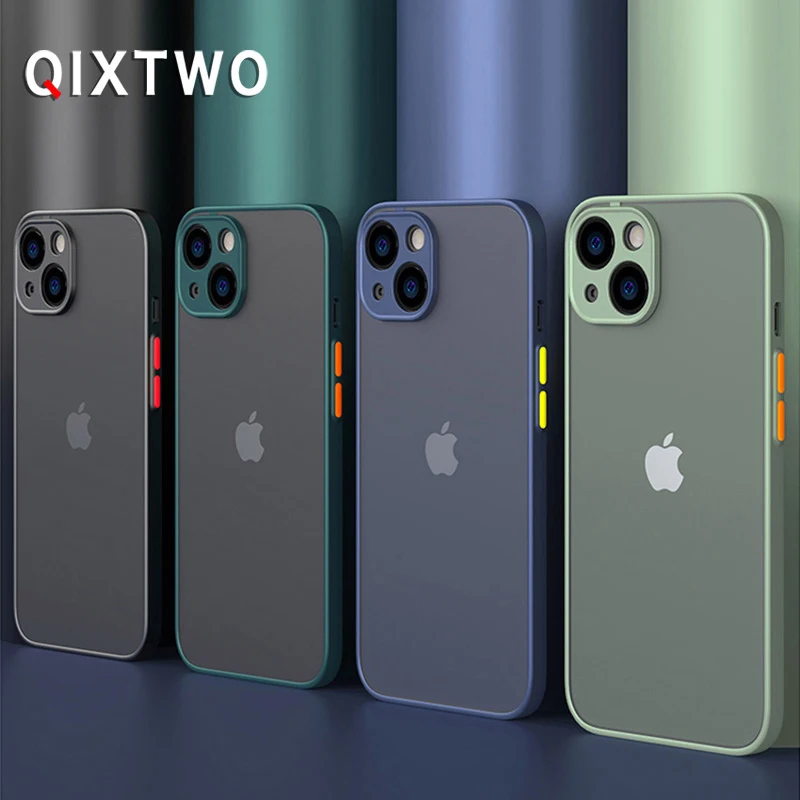 Luxury Silicone Shockproof Matte Phone Case For iPhone 13 12 11 Pro Max Mini X XS XR 7 8 Plus SE 2 2020 Transparent Thin Cover 6