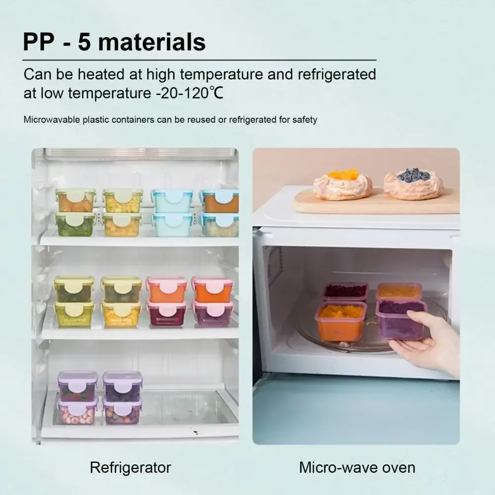 MINI Food Storage Container Plastic Moisture-proof Containers Mini Kitchen Storage Box with Leakproof Lid Kitchen Accessories 4