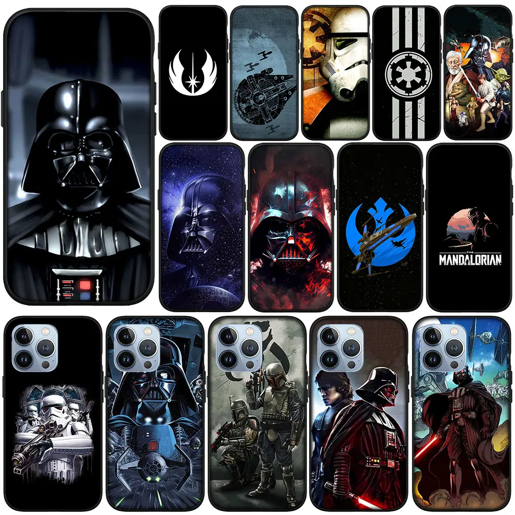 Cover Per Apple Iphone 15 14 Plus 13 12 Mini Pro Max Xr + 13Pro 14 + 15 + Custodia Per Telefono Darths J-Jedis Vaders S-Stars W-Wars Yodas