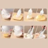 4 件/套 Silicone Baking Set Cake Cream Spatula Scraper Kitchen Household Egg Whisk Barbecue Oil Brush Food Clip Gadget Kitchen 5