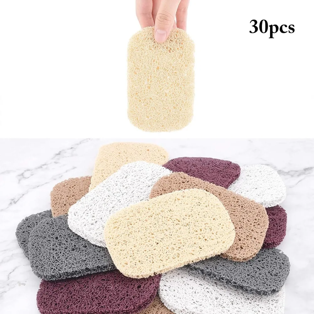 Soap Lift Pad, 30 Pcs 5 Colors Soap Saver Dish Holder Accessory Drains Water, Circulates Air Extends Life for Bathroom