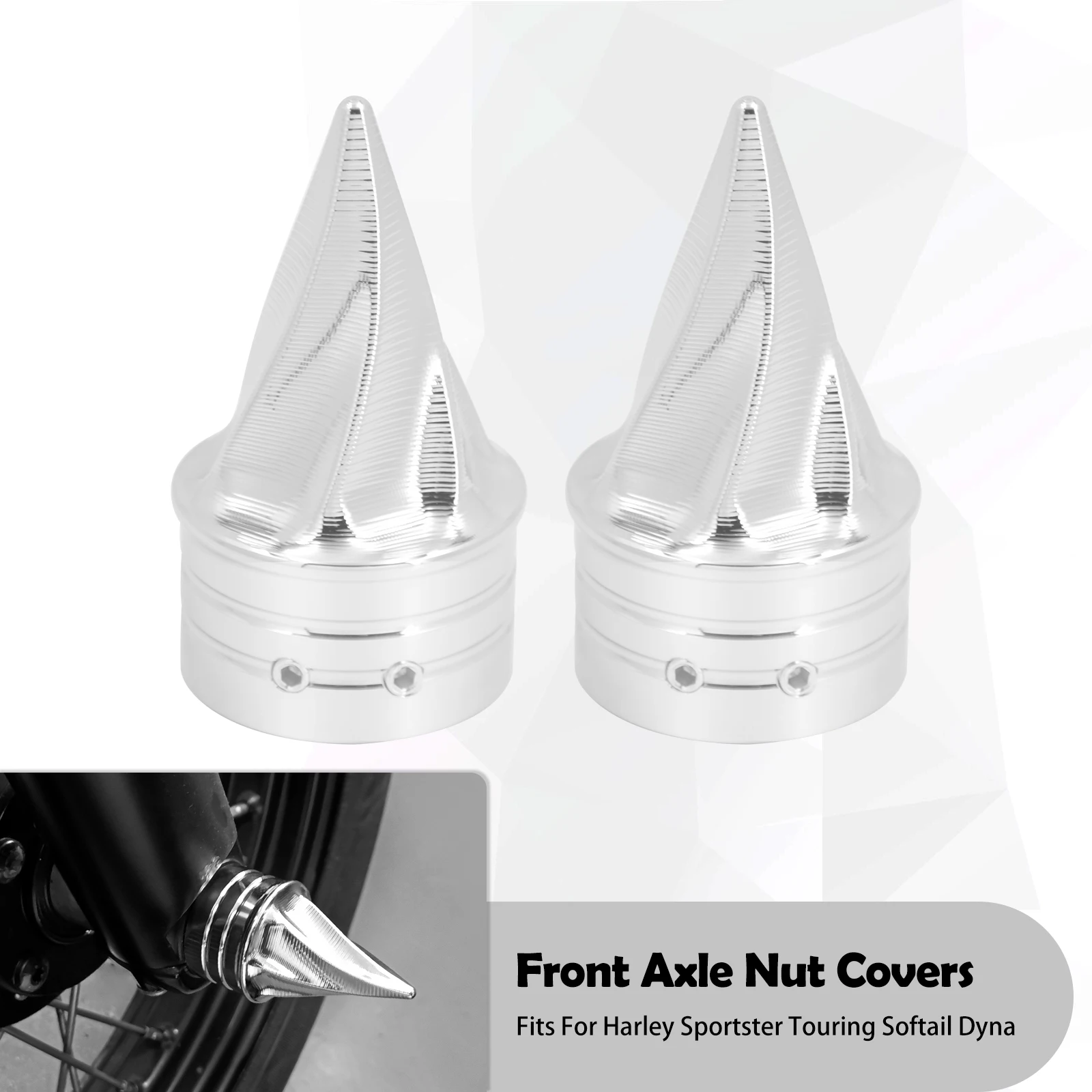 Aluminium Bovenste Vork Covers Caps Voor Harley Sportster XL 883 1200 Dyna Softail - Zwart