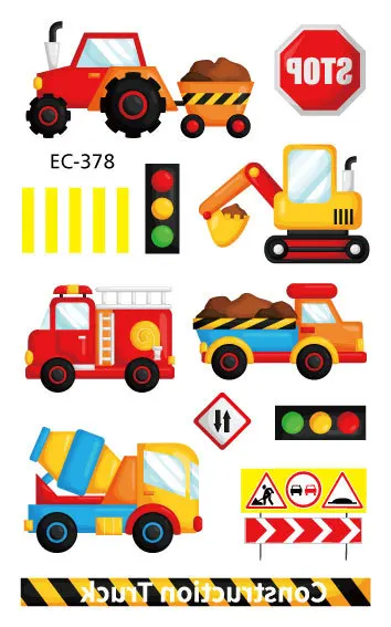 Tatuaggi Temporanei Auto E Camion Per Bambini - 14 Fogli Con 110+ Design, Impermeabili - Foto 3