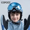 COPOZZ Brand Kids Ski Goggles 4-15 years old Professional Anti-fog Child Snowboard Goggles Double UV400 Kids Skiing Mask Glasses 6