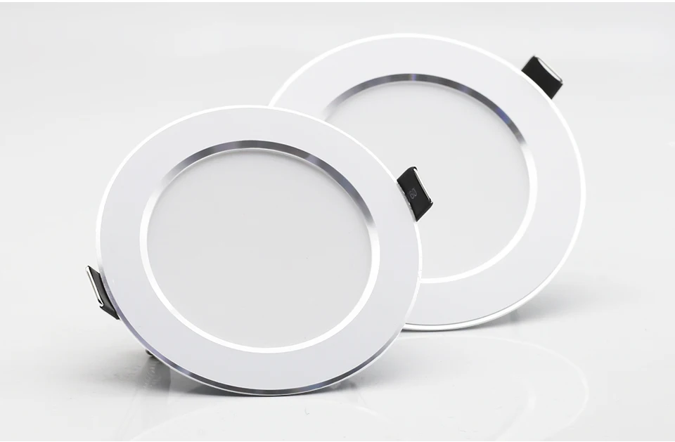 LED Downlight silver border option
