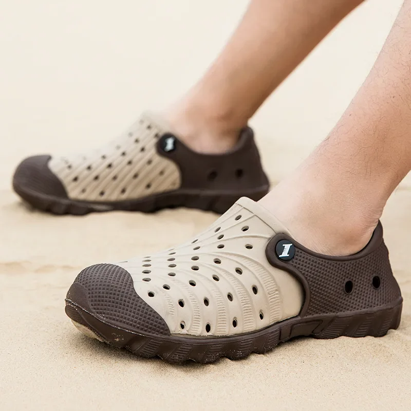 Summer Sports Men's Hollow Sandals Casual Beach Shoes Comfortable Breathable Sandals Comfortable Eva Soft Sole Unisex Slippers sports shoes summer sandals sports slippers mens shoes