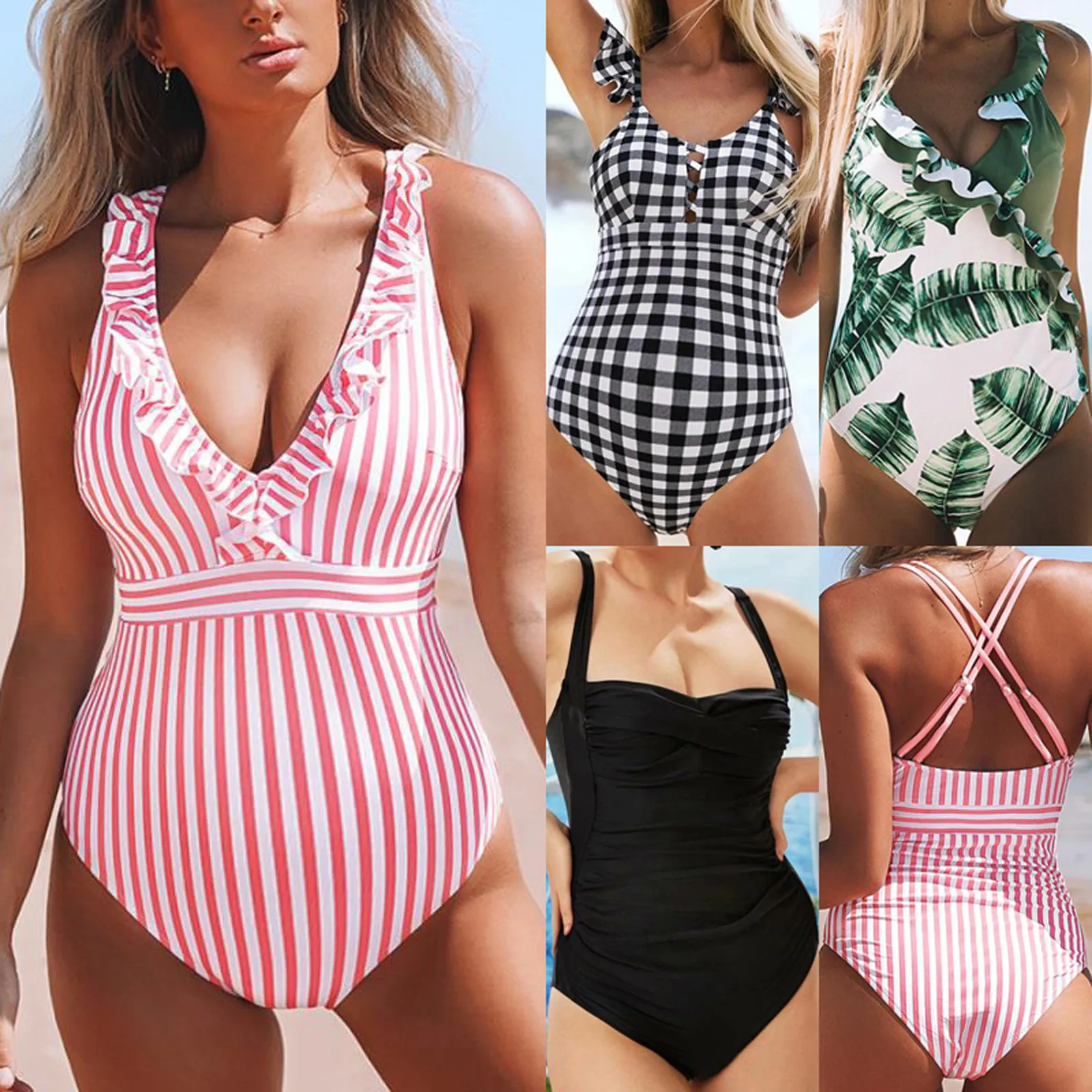 Swimwear Female Women's Printing Maternity Swimwear Swimsuit Bikini Swimming Beachwear купальник женский слитный 수영복