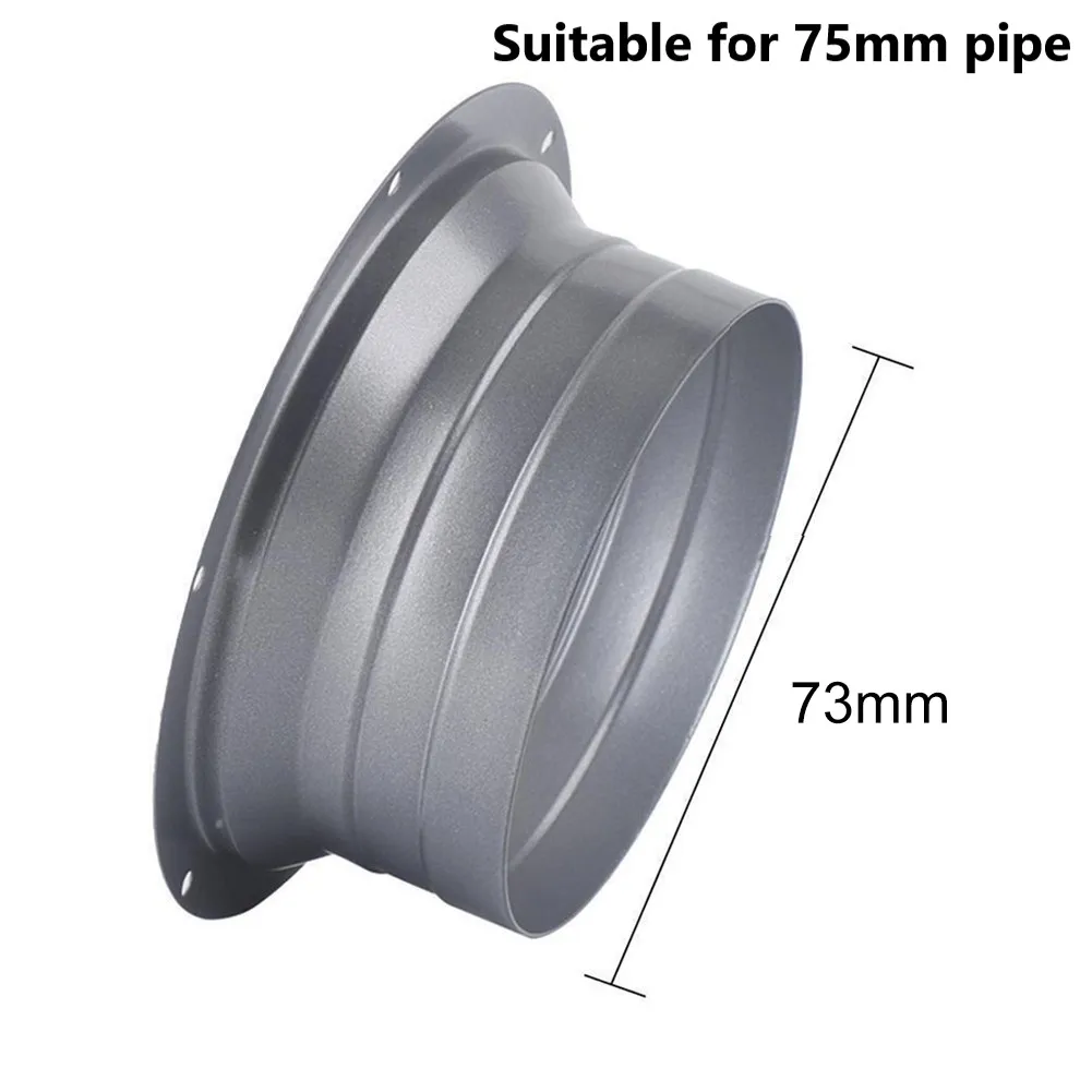 Round Pipe Air Vent Metal Flange 75-250mm Air Ventilation Hose Connector Exhaust System Vent Hardware Flange Connector Duct Pipe Connector