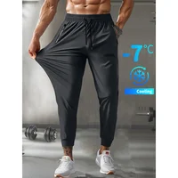 Men's Lightweight Ice Silk Jogging Pants Breathable Quick-drying Casual Pants Oversize Sports Football Sweatpants Man Trousers