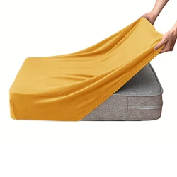 Luxurious Velvet Plush Stretch Sofa Cover - Soft, Removable Slipcover for Living Room and Lounge (Gold)