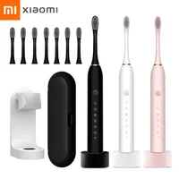 Xiaomi Mijia Electric Toothbrush Rechargeable USB 6 Mode Sonic Toothbrush IPX7 Waterproof Travel Box Holder replacement head New 1